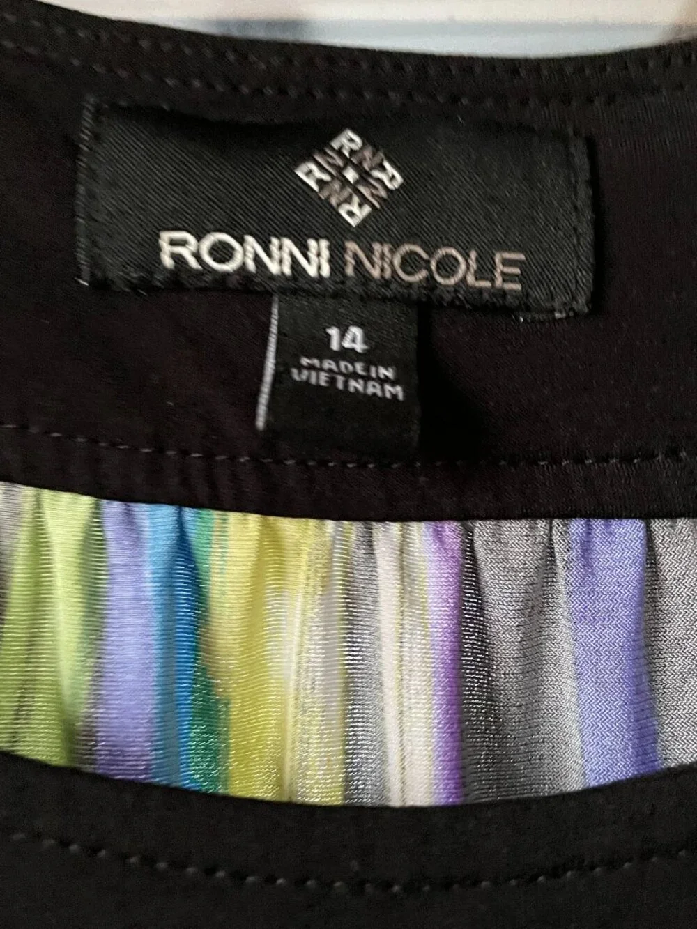 Ronni Nicole Multicolor Midi Dress Women's 14 (oversized fit / L or XL) - Picture 2 of 8